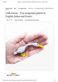 Little Goose – Free amigurumi pattern in English