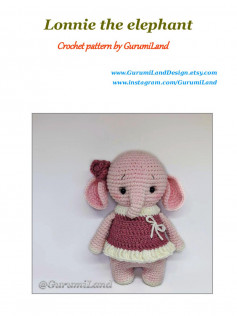 Lonnie the elephant Crochet pattern