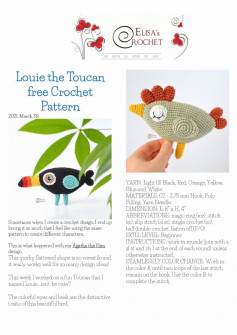 Louie the Toucan free Crochet Pattern