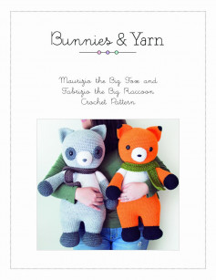 Maurizio the Big Fox and Fabrizio the Big Raccoon Crochet Pattern