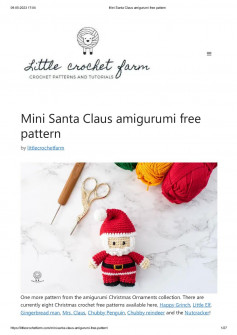 Mini Santa Claus amigurumi free pattern Mini Santa Claus amigurumi free pattern