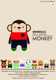 MINIMALS mini + animals MONKEY