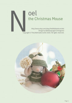 Noel the Christmas Mouse crochet pattern