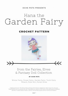 OCHE POTS PRESENTS Hana the Garden Fairy CROCHET PATTERN