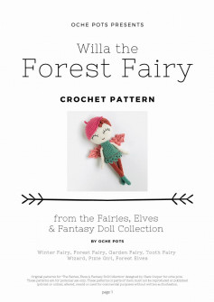 OCHE POTS PRESENTS Willa the Forest Fairy CROCHET PATTERN