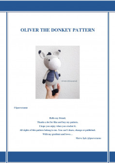 OLIVER THE DONKEY PATTERN