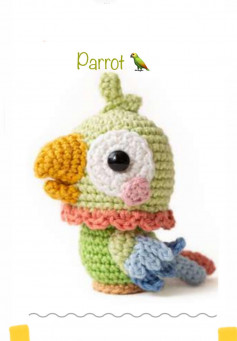 Parrot toy crochet pattern