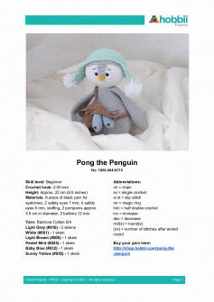 Pong the Penguin crochet pattern