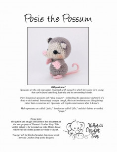 Posie the Possu crochet pattern