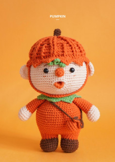 PUMPKIN boy doll crochet pattern