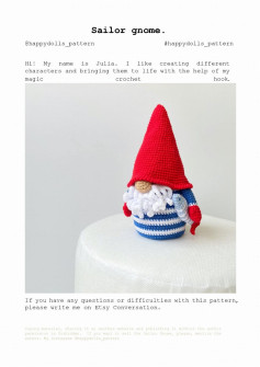 Sailor gnome crochet pattern
