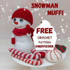 snowman muffi free crochet pattern