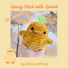 spring chick with sprout free pattern