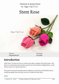 stem rose crochet pattern