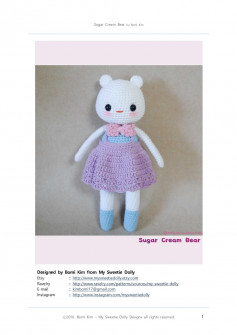 Sugar Cream Bear crochet pattern