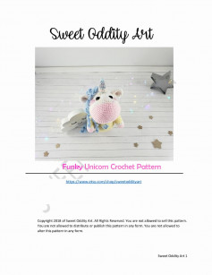 Sweet Oddity Art Funky Unicorn Crochet Pattern
