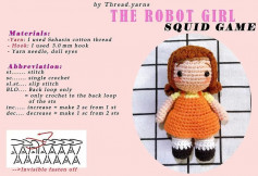 the robot girl squid game crochet pattern