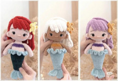 three mermaid baby crochet pattern