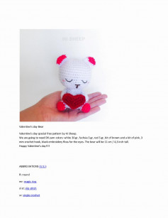 Valentines day Bear Valentines day special free pattern