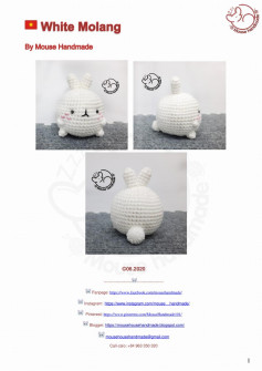 white molang crochet pattern