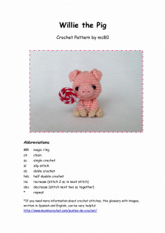 Willie the Pig Crochet Pattern