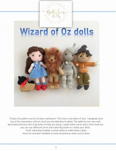 wizard of oz dolls crochet pattern