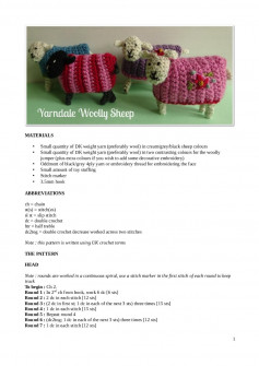 yarndale woolly sheep crochet pattern