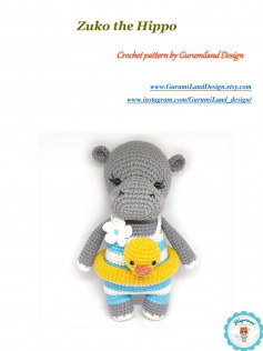 Zuko the Hippo Crochet pattern