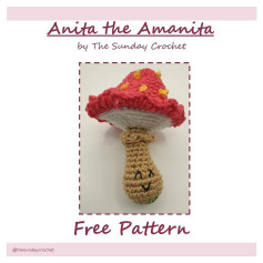 anita the amanita free pattern (mushroom)