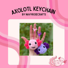 axolotl key chain crochet pattern