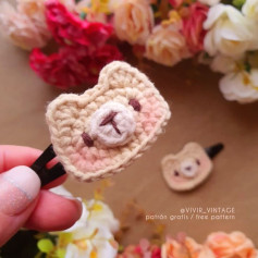 Bear hairpin crochet pattern