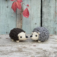 black and gray hedgehog crochet pattern