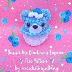 bonnie the bluebeary cupcake free pattern