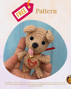 Brown dog crochet pattern