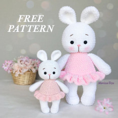Bunny in a dress FREE PATTERN 💗🐰🌸