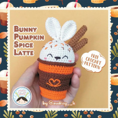 bunny pumpkin spice latte free crochet pattern