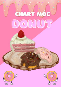 Chart móc bánh donut phủ kem