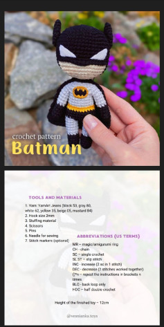 crochet pattern batman