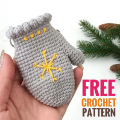 Crochet pattern for Christmas decorative gloves 🎁🎅☃️❄️🎄🎁🎅☃️❄️🎄