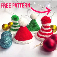 Crochet patterns for birthday hats and Christmas hats