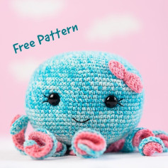 Cute blue octopus crochet pattern