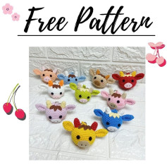 cute tiny cows FREE PATTERN