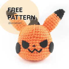Enjoy this free pattern Halloween pumpkin 🎃 👻 🖤