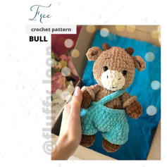 free crochet pattern bull