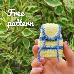 Free crochet pattern for a toy backpack ❤️❤️❤️