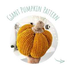 Free crochet pattern giant pumpkin 🎃 Swipe for the F R E E pattern