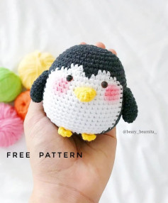 🐧Free crochet pattern penguin