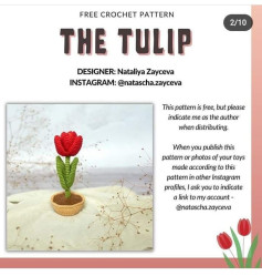 free crochet pattern the tulip pot
