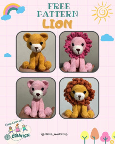 free crochet pattern yellow lion