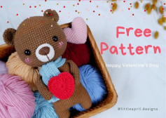 FREE PATTERN bear with a heart